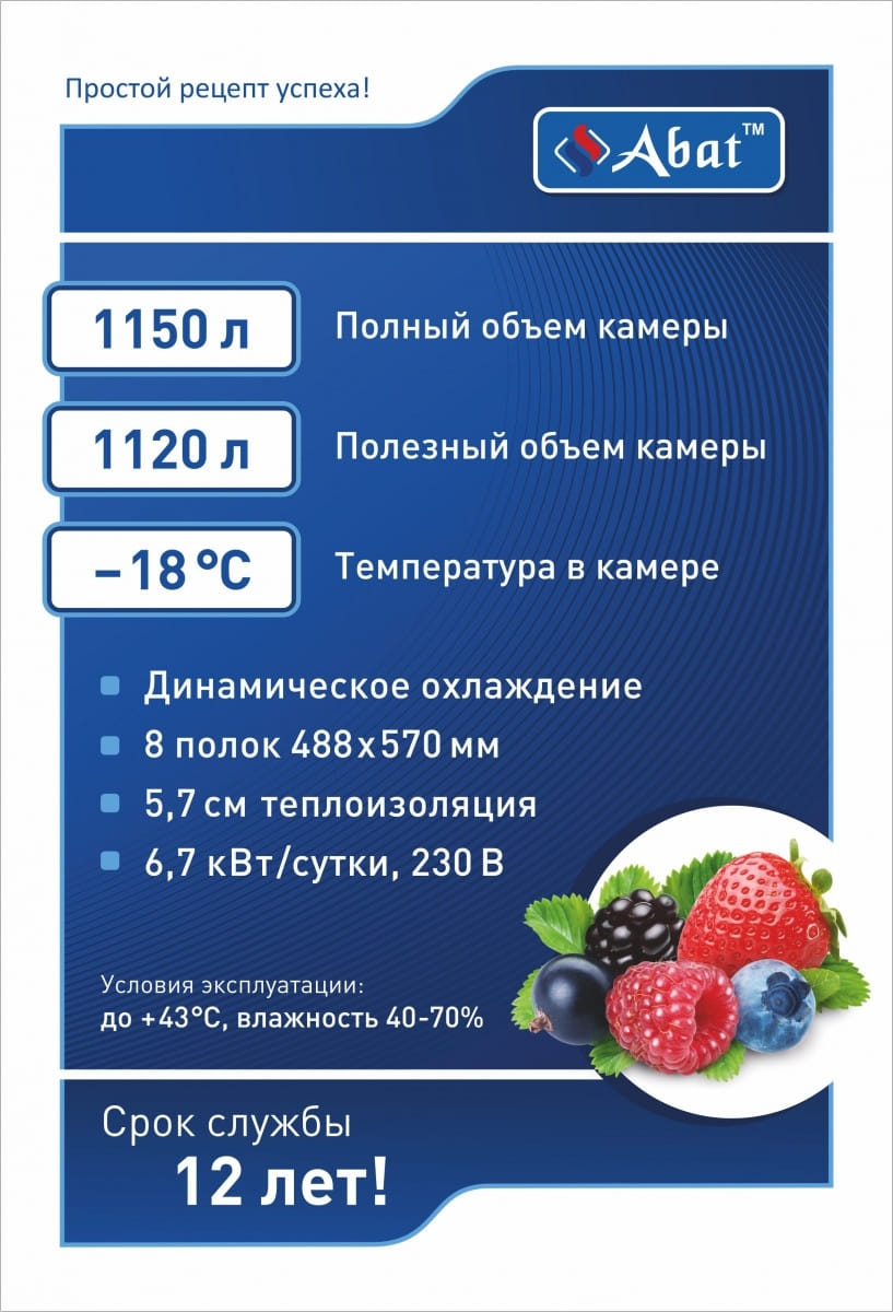 Морозильный шкаф ABAT ШХн-1,0 краш. (верхний агрегат) - 2